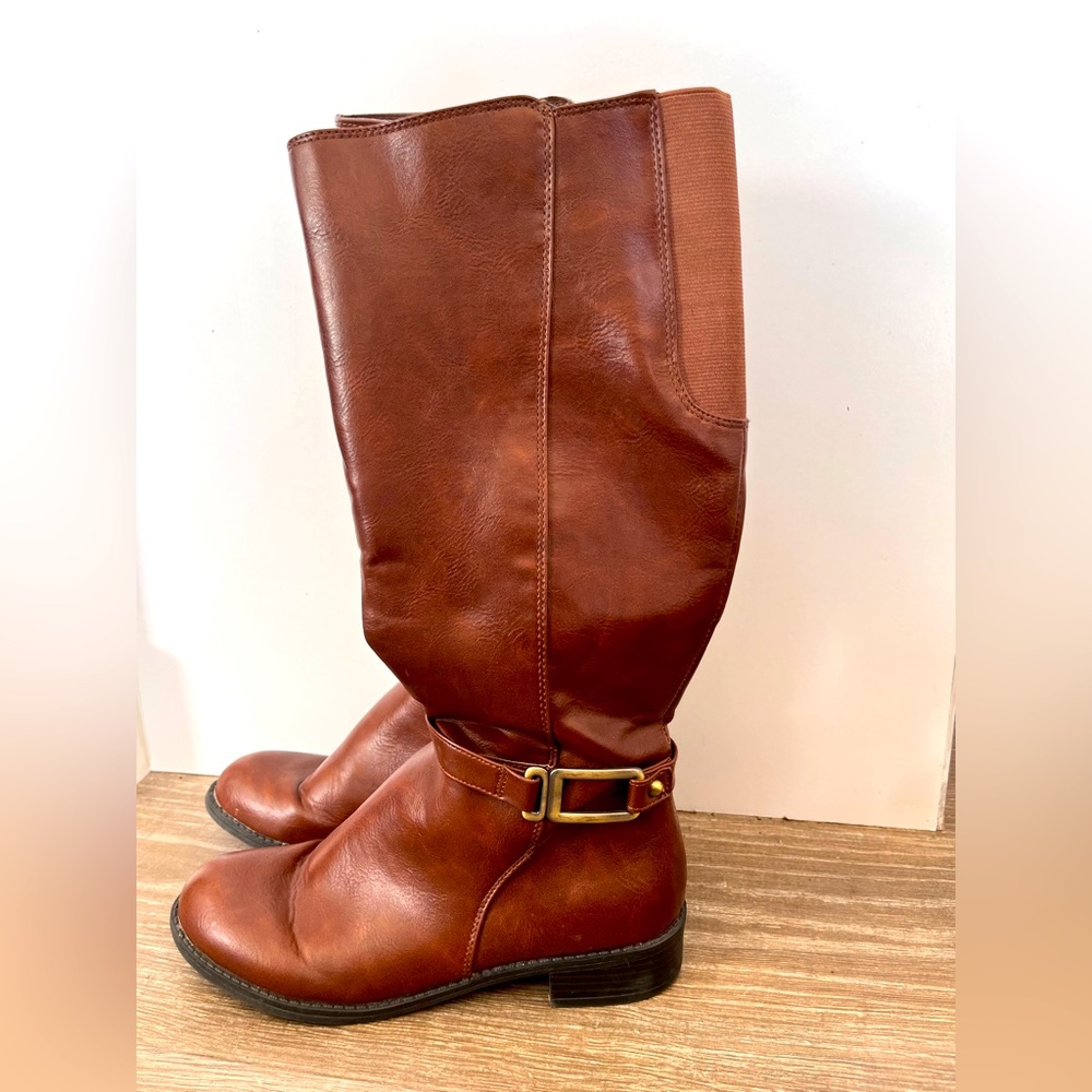 Tall Brown Boots 2 in heel